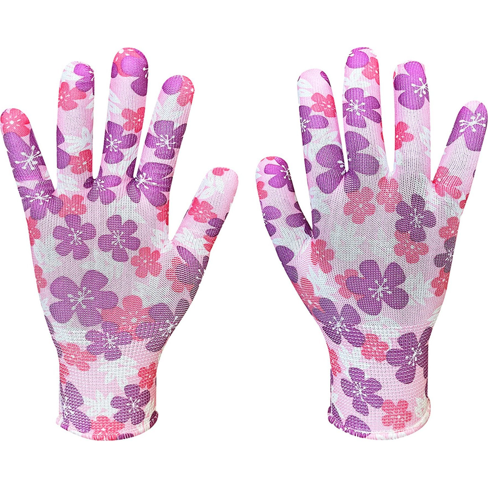 VERTO 97H146 Kertész Kesztyű, Poliészter, Virágmintás, 7