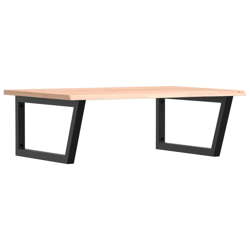 acél és tömör tölgyfa falra szerelhető mosdópolc (3302635)