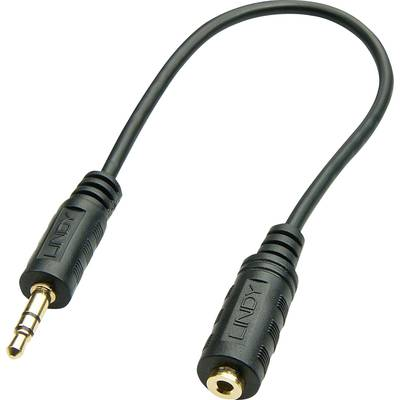 Lindy 35699 audio kabel 20 m 3.5mm 2.5mm Černá