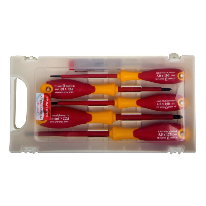 Csavarhúzók Electr 2-KgplKk23-Pz db5+Feszültség-Csavarhúzó1000V CeKk (10599)