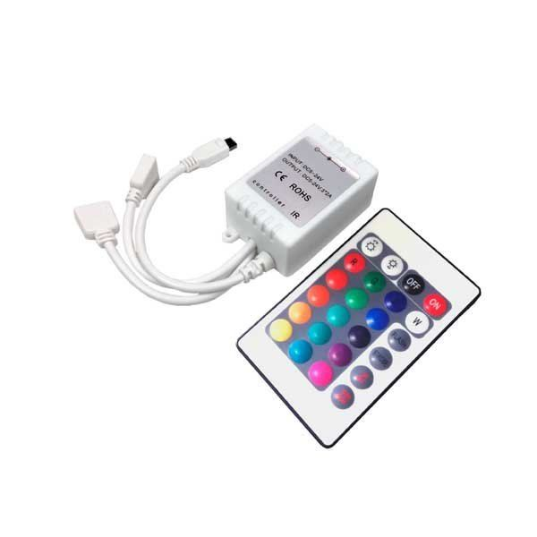 Optonica LED RGB szalag távirányító 72W 6A 12V 24 nyomógomb (AC2-A2 / 6303)