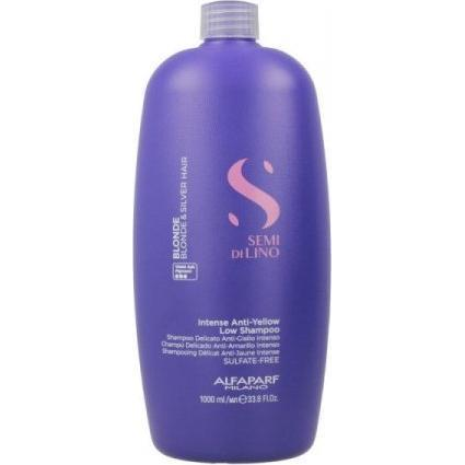 Alfaparf Milano Semi Di Lino Blonde Intense Anti-Yellow Low Shampoo Неутрализиращ шампоан за руса коса 1000 ml