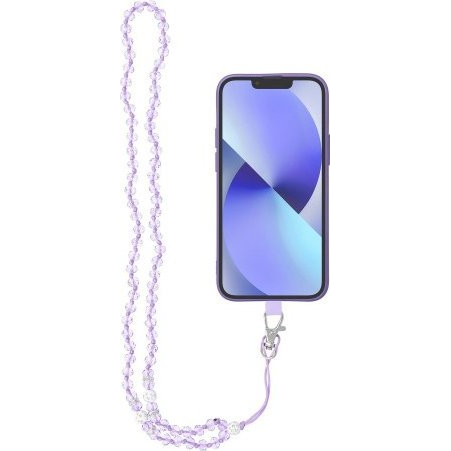 Crystal Diamond Pendant a telefon / hosszúság 37 cm / nyak - lila
