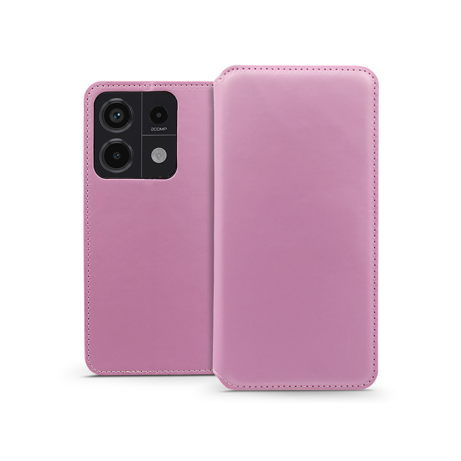Dual Pocket Flip bőrtok - Xiaomi Redmi Note 13 Pro 5G/Poco X6 5G - rózsaszín (HF277740)