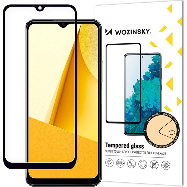  Wozinsky Wozinsky Full Glue szkło hartowane Vivo Y16 / Y02s na cały ekran z ramką czarny (case friendly)