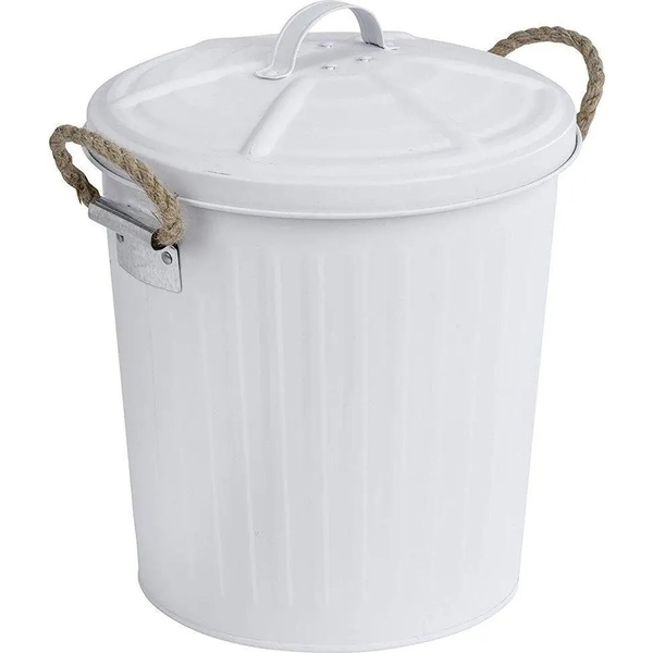 Kosz na śmieci Wenko Kosz na śmieci GARA w kolorze białym z pokrywką, 6L, Wenko