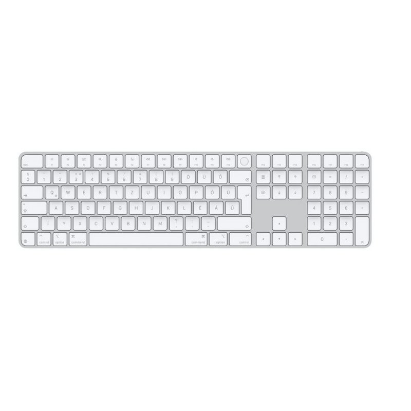Цифрова клавиатура Apple Magic Keyboard с Touch ID с цифров блок — MXK73MG/A, бяла