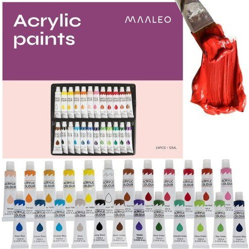 Maaleo 20363 Akril Festékek 24 db - 12 ml (00020363)