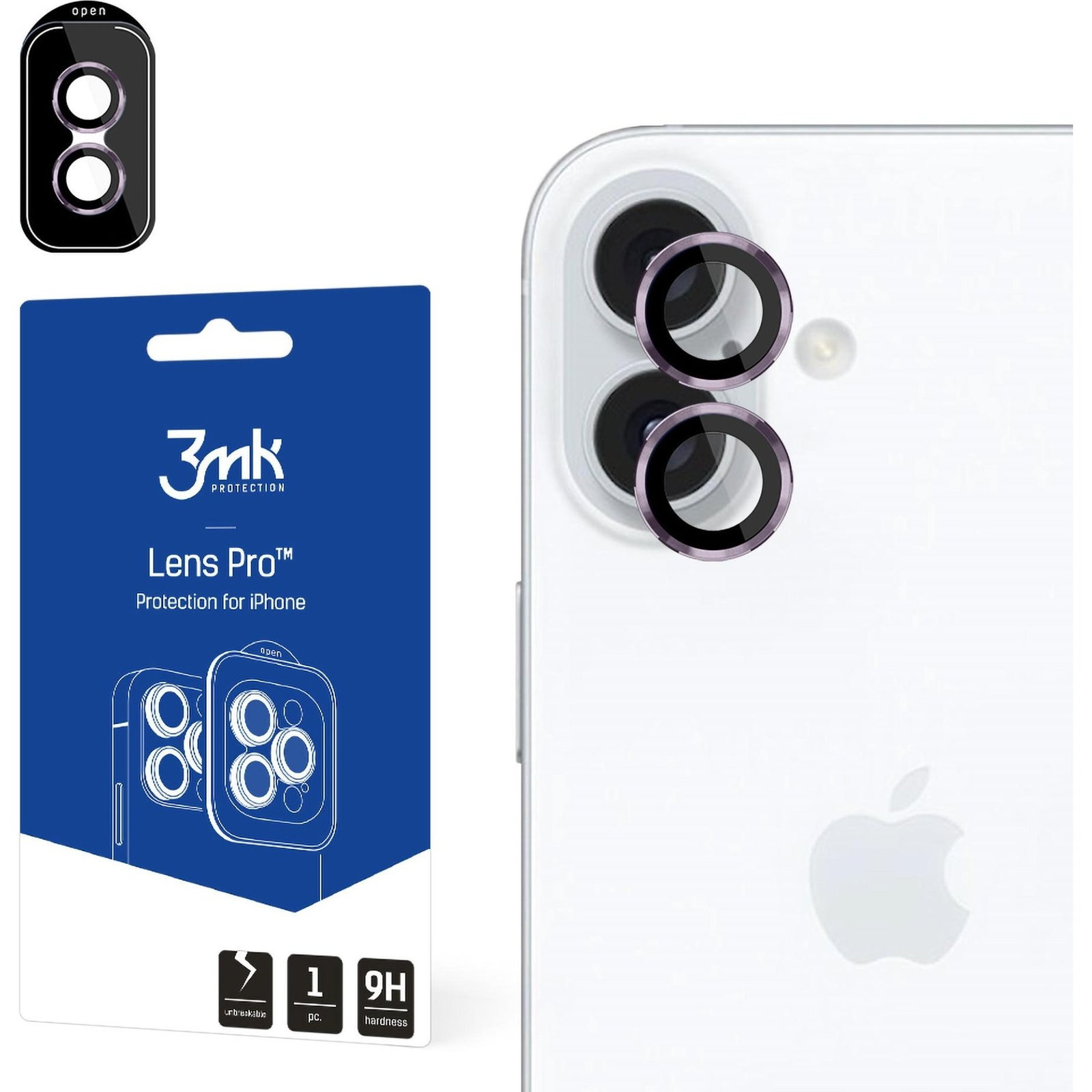 3mk Kameralencse védőfólia Pro Rózsaszín Apple iPhone 16/16 Plus ( )