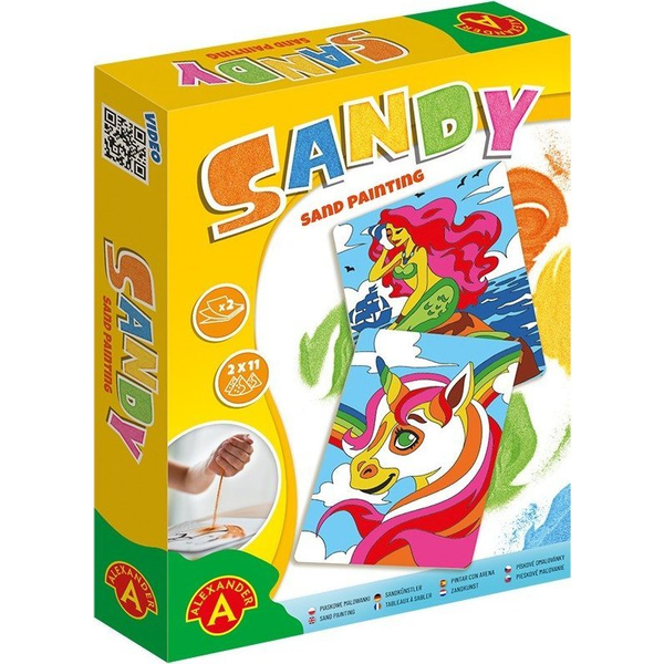 Alexander Toys Sandy Sand Painting Unicorn + Mermaid Bilder-Set zum Ausmalen