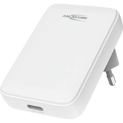 Ansmann USB-C Wandlader 130PD USB-s töltőkészülék 30 W 1x USB-C® PPS, Quick Charge 3.0, Power Delivery 3.0 Fehér Beltér Gyorstöltő, Kábel nélkül