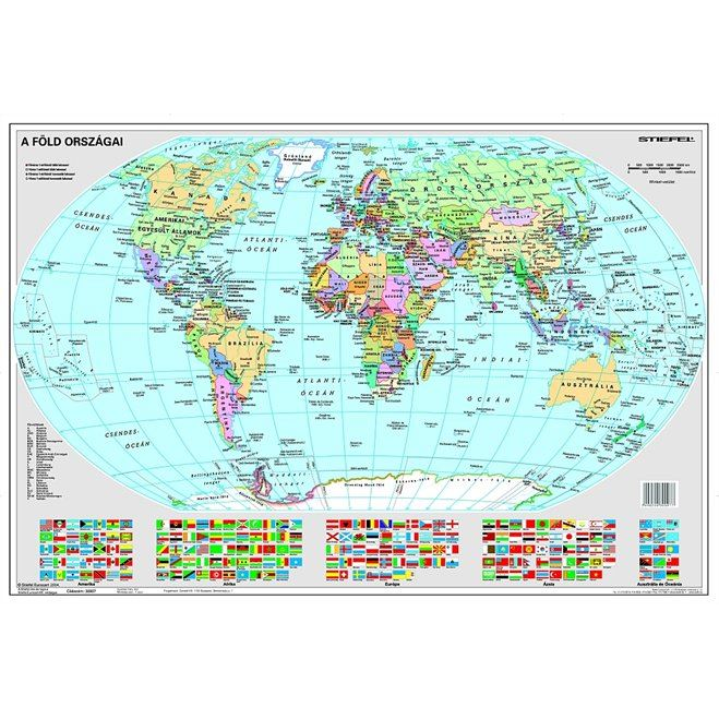 Stiefel DUO30907K kétoldalas könyökalátét "Föld országai/Gyermek-világtérkép" (VTK06) (slVTK06)