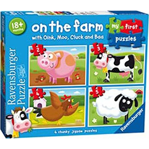  Ravensburger Ravensburger 7302 Moja pierwsza łamigłówka na farmie Puzzle - 2, 3, 4 i 5 szt.