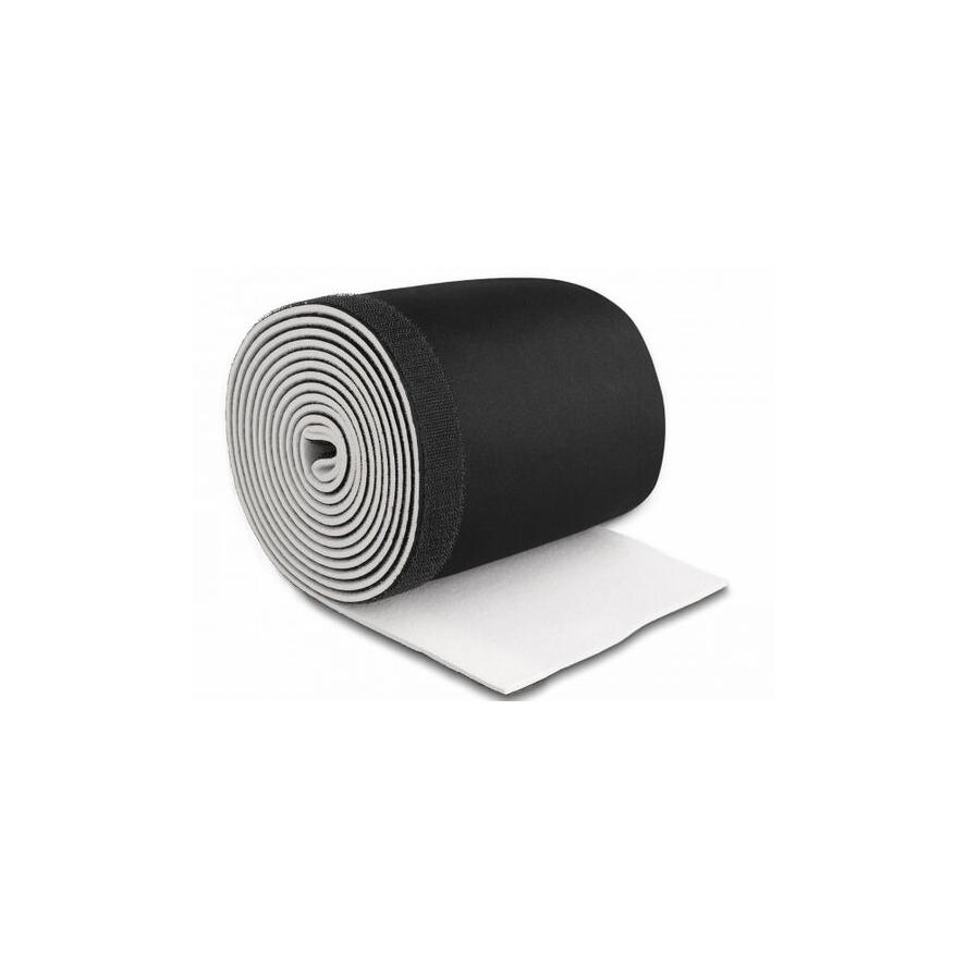 Delock Hajlékony neoprén kábel borító tépőzáras rögzítővel 3 m x 135 mm fekete / fehér (20865)