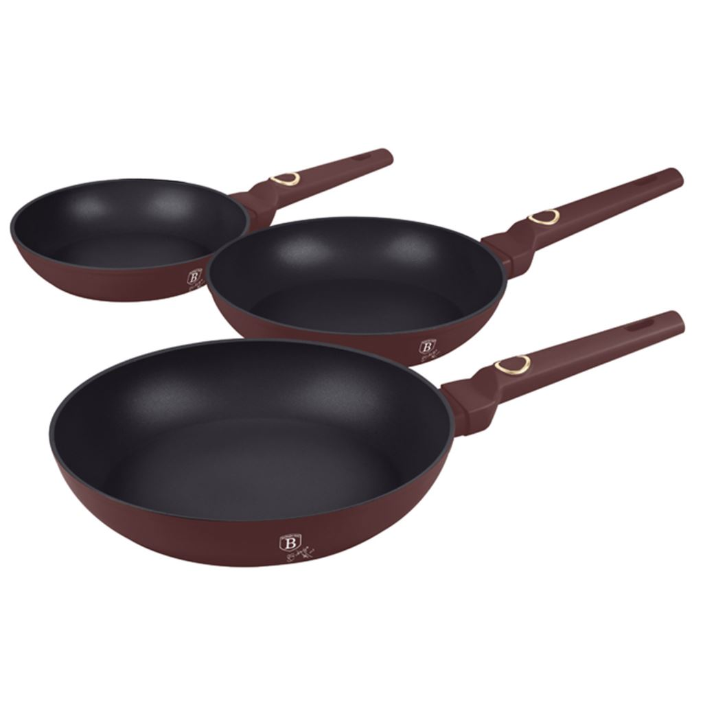 Berlinger Haus Leonardo Collection 3 részes serpenyő szett (BH/8048) (BH/8048)