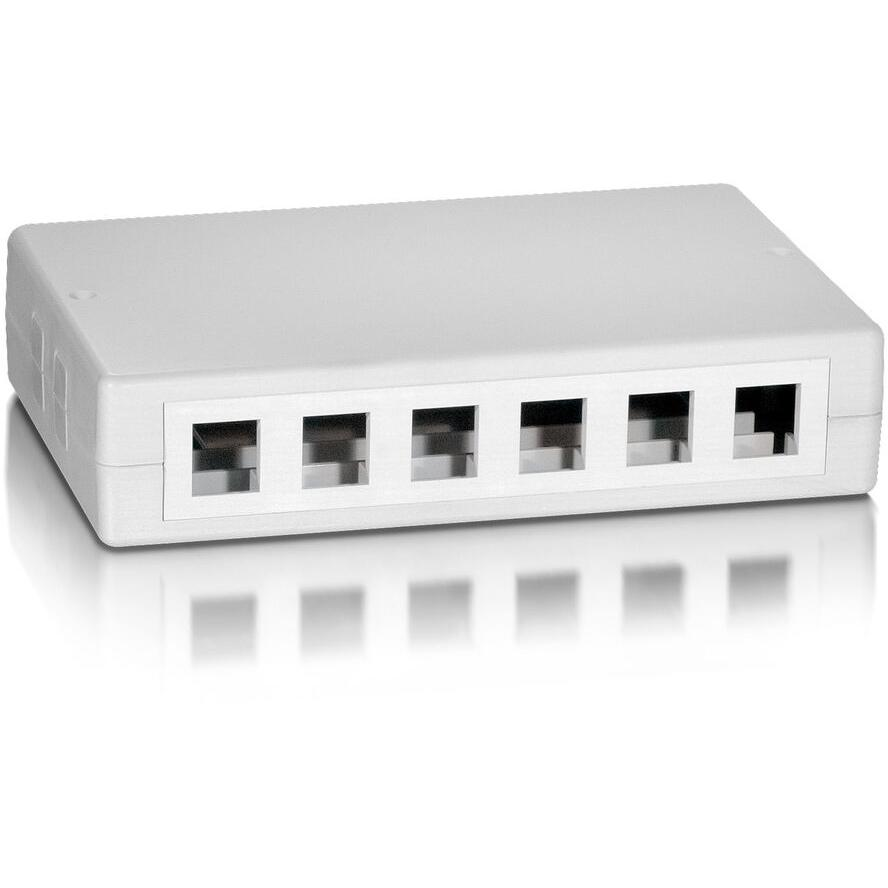 Equip Aufputzdose 12x Keystone Jack weiß (125460)