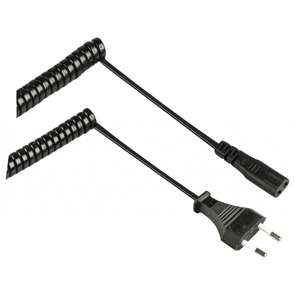 Valueline / Nedis 220V Euro hálózati spirál kábel 2m