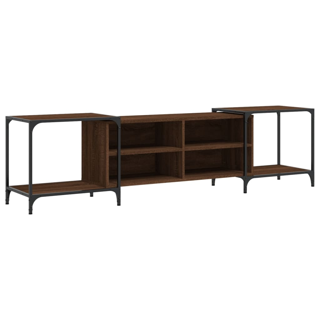 barna tölgy színű szerelt fa TV szekrény 203 x 37 x 50 cm (837611)