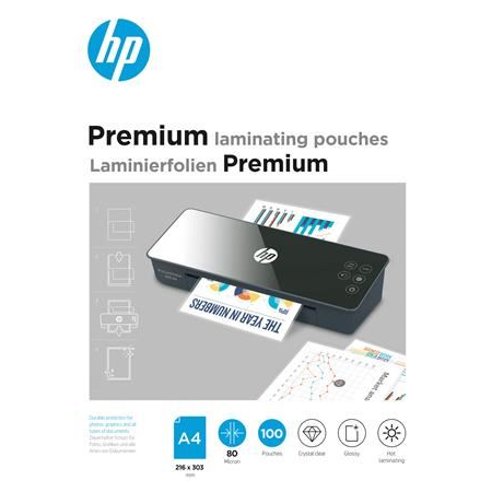 HP Premium Meleglamináló fólia, A4, 80 mikron fényes, 100 db (9123) (hp9123)