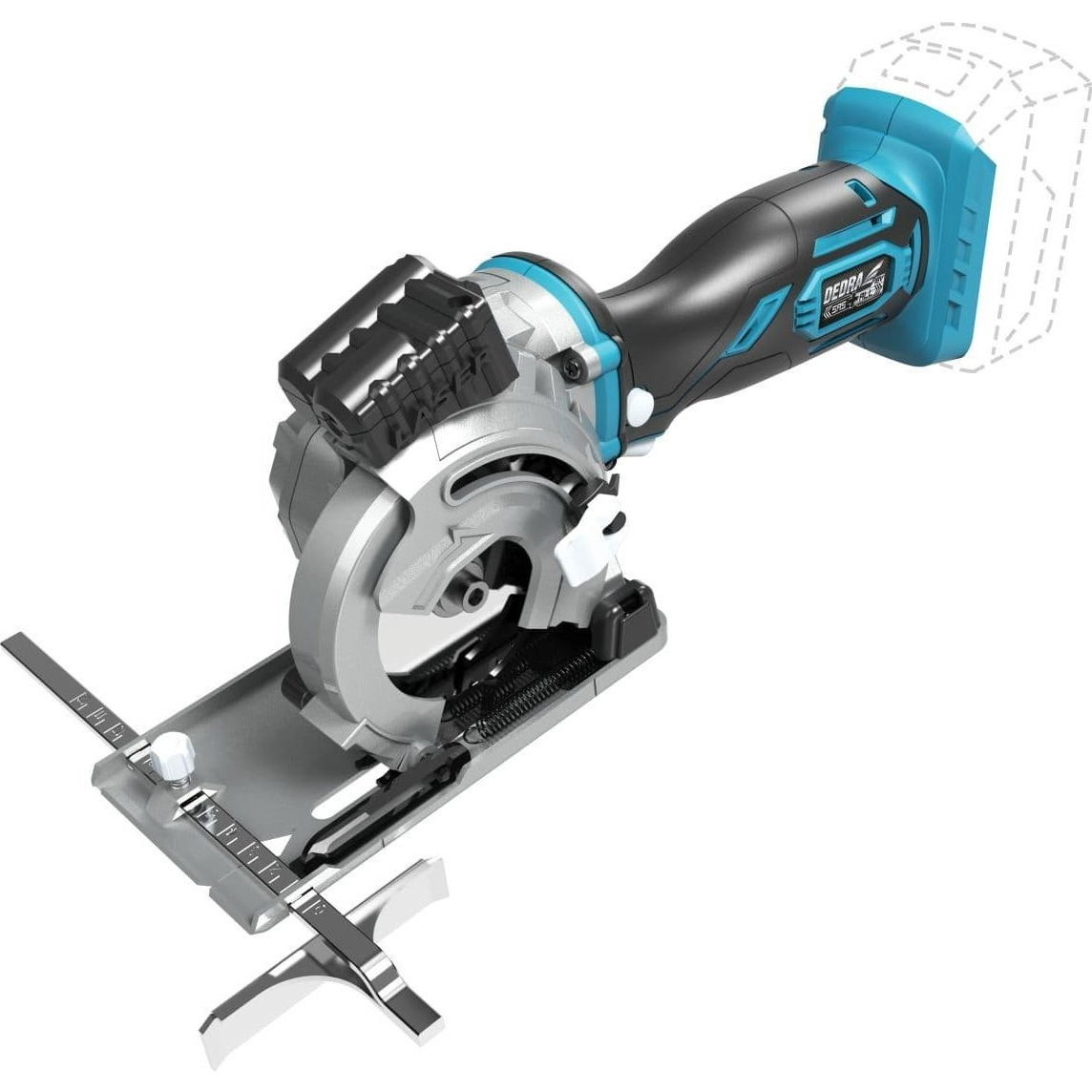 Dedra Akkumulátoros Mini Kézi Körfűrész - 89x10 mm, Akkumulátor és Töltő Nélkül (DED7049)