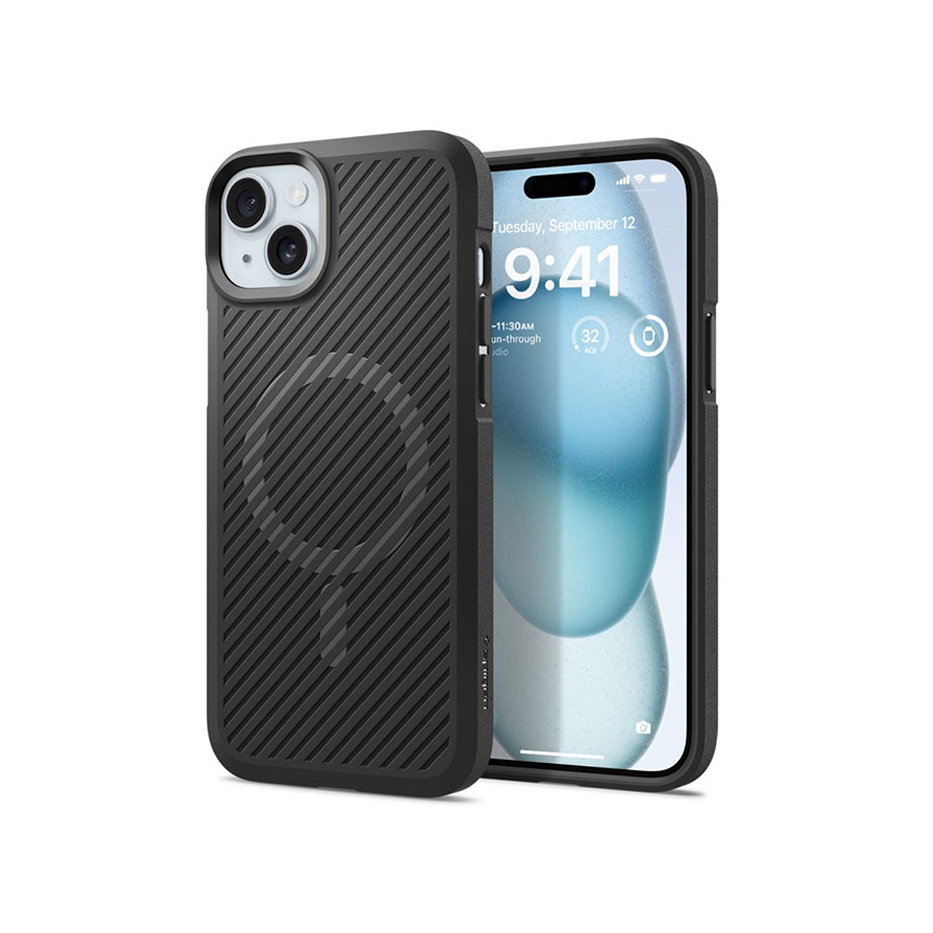 Apple iPhone 15 Plus ütésálló hátlap - Spigen Core Armor MagSafe - fekete (SP747646)