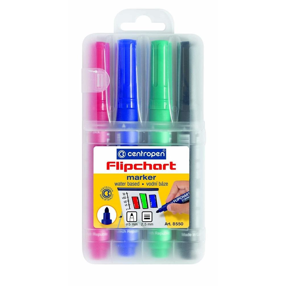 Centropen 8550/4 Flipchart marker, tokban (8595013617151)