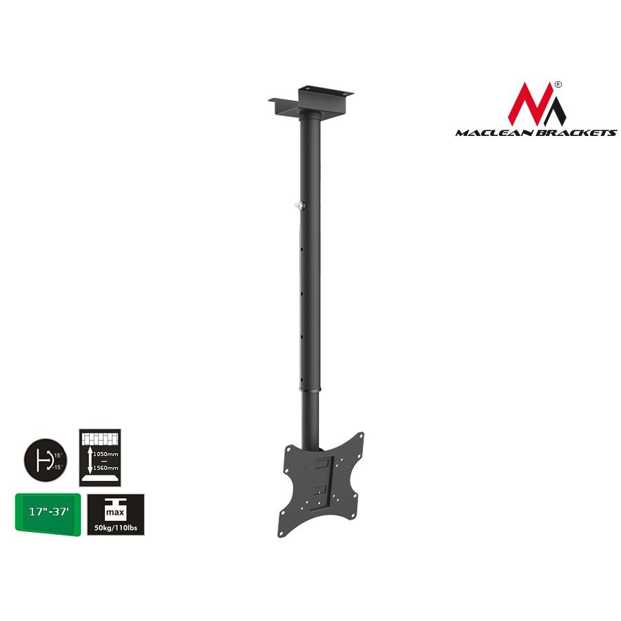 Maclean MC-580 17"-37" TV LCD / LED Monitor mennyezeti tartó Fekete (MC-580)