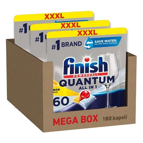 Finish Quantum All in 1 Lemon Sparkle mosogatógép tabletta 180 db (5999109583291) (5999109583291)