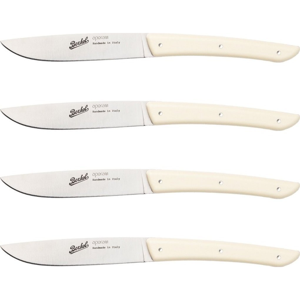 Berkel Steakmesser Rozsdamentes acél Steak késkészlet 4 darabos - Krém (KCO4SW11SRCBL)