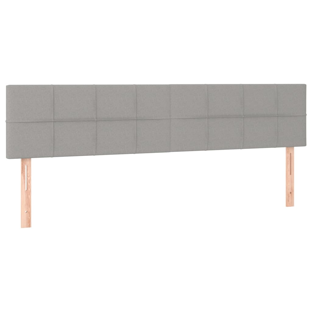 2 db világosszürke szövet fejtámla 80 x 5 x 78/88 cm (346060)