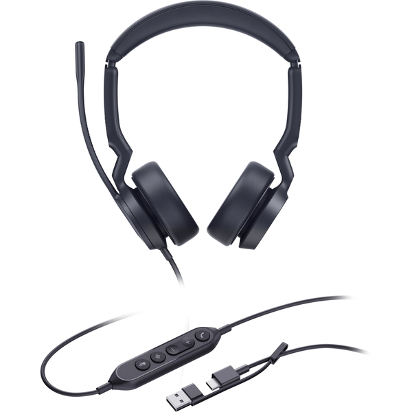Căști cu fir Yealink UH44 Dual UC USB-C/A, negru
