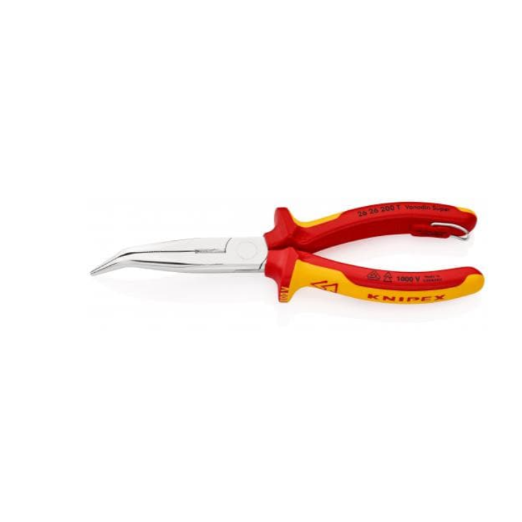 Knipex 26 26 200 T 3.2mm Fél-kerek csőrű fogó vágóéllel (26 26 200 T)