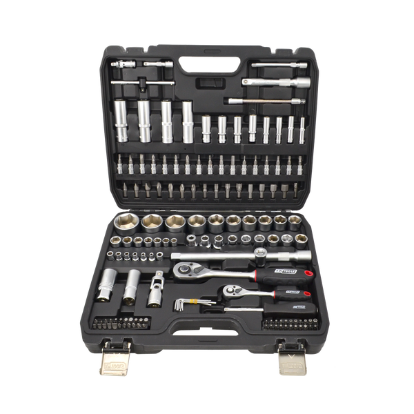 AWTOOLS ZESTAW KLUCZY  144el. 1/2" / 1/4" BLACK LINE
