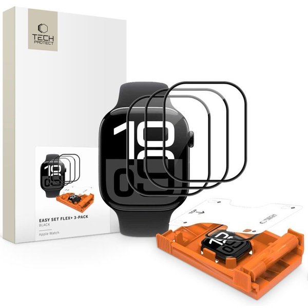 HYBRIDNÍ OCHRANNÉ SKLO PRO APPLE WATCH 4 5 6 SE 1 2 3 44MM + APLIKÁTOR -