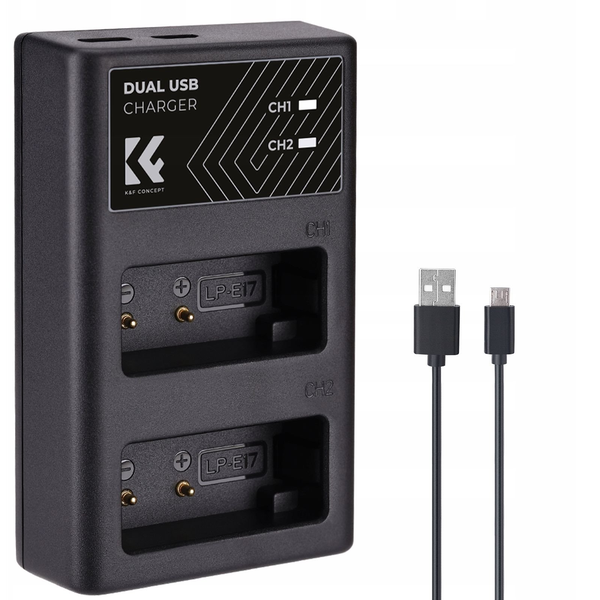 Podwójna Ładowarka Usb Do Lp-e17 Lpe17 Canon Eos Rp M3 M5 M6 77d 800d 8000d / Kf28.0008