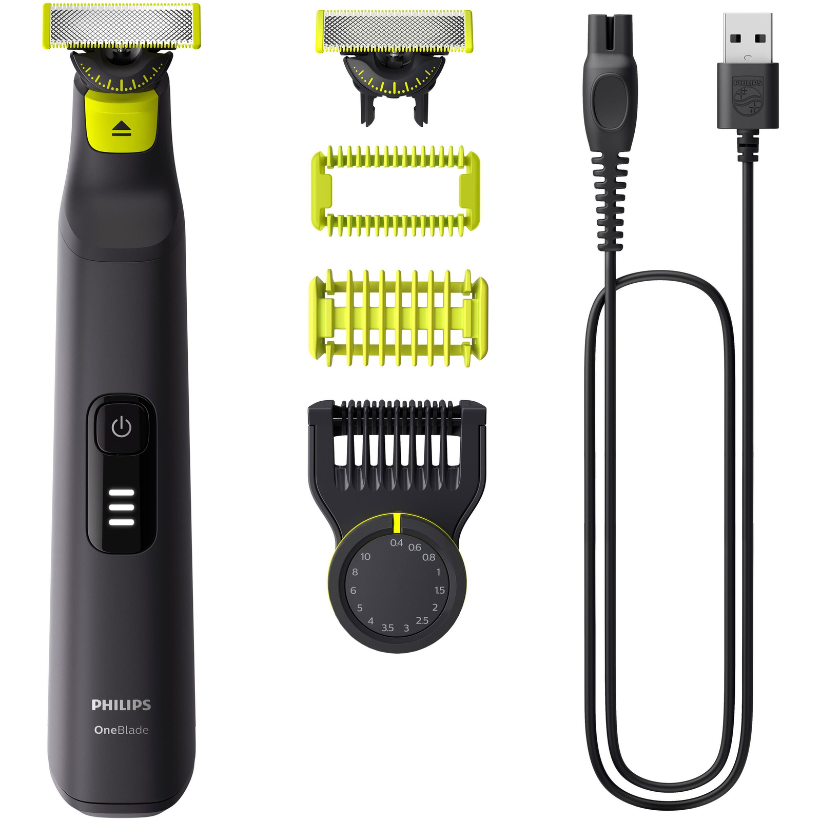 Philips QP6542/15 zastrihávač fúzov Batérie 14 1 cm Suché a mokré holenie Čierna, Limetka (QP6542/15)