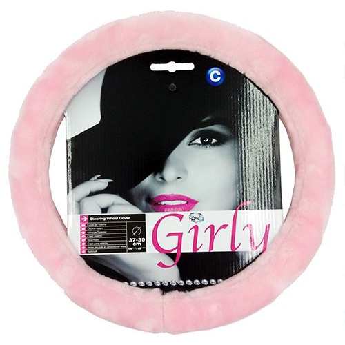 Girly Szőrös kormányvédő 37-39cm rózsaszín (302505059)