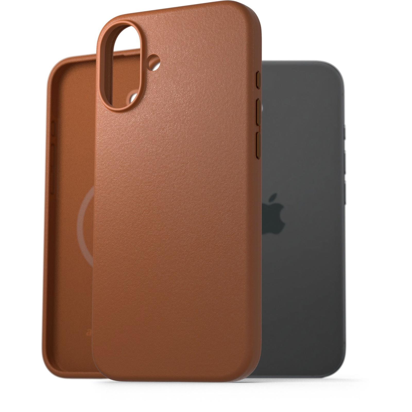 AlzaGuard iPhone 16 Plus Magsafe nyeregbarna bőr tok (AGD-GLCM10C)