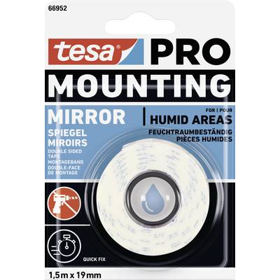 Tesa Mounting PRO Spiegel (66952-00000-00) Rögzítő szalag Fehér (H x Sz) 1.5 m x 19 mm 1 db (66952-00000-00)