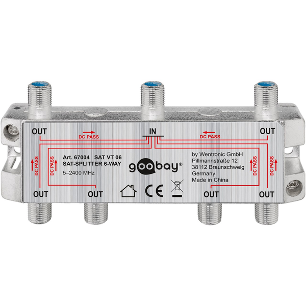 Goobay 67004 SAT Splitter (6 Irányú)