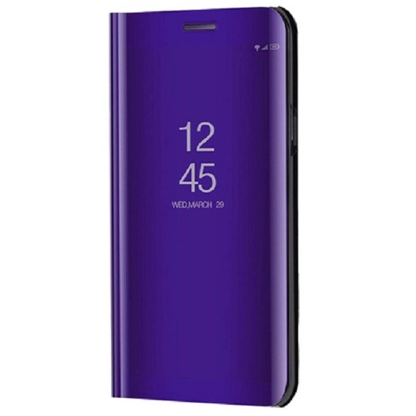 Huawei Honor V30 / V30 Pro, Oldalra nyíló tok, hívás mutatóval, Smart View Cover, lila (utángyártott) (94445)