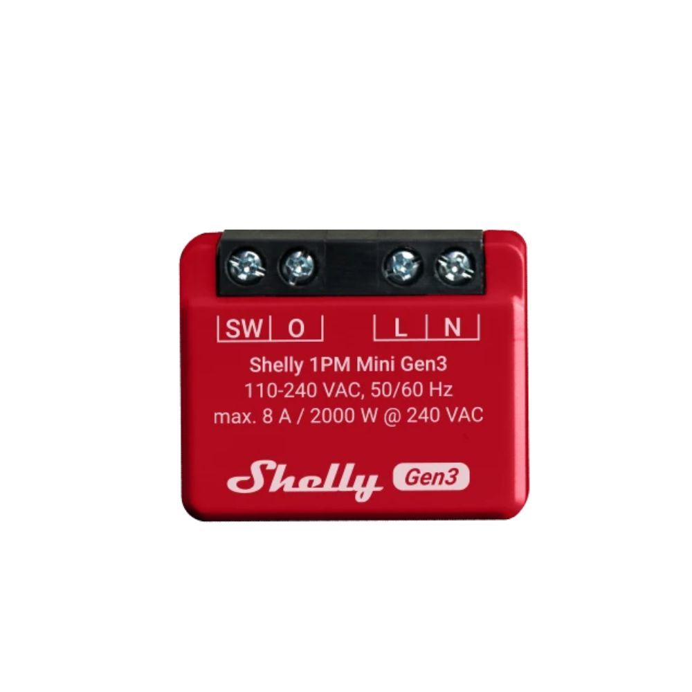 Shelly PLUS 1PM MINI Gen3 Wi-Fi + Bluetooth okosrelé áramfogyasztás-méréssel (ALL-REL-PLUSMINI1PM-R3) (ALL-REL-PLUSMINI1PM-R3)