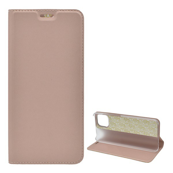 Tok álló, bőr hatású (FLIP, oldalra nyíló, asztali tartó funkció) ROZÉARANY 2 [Samsung Galaxy A03 (SM-A035)] (5996591160313)