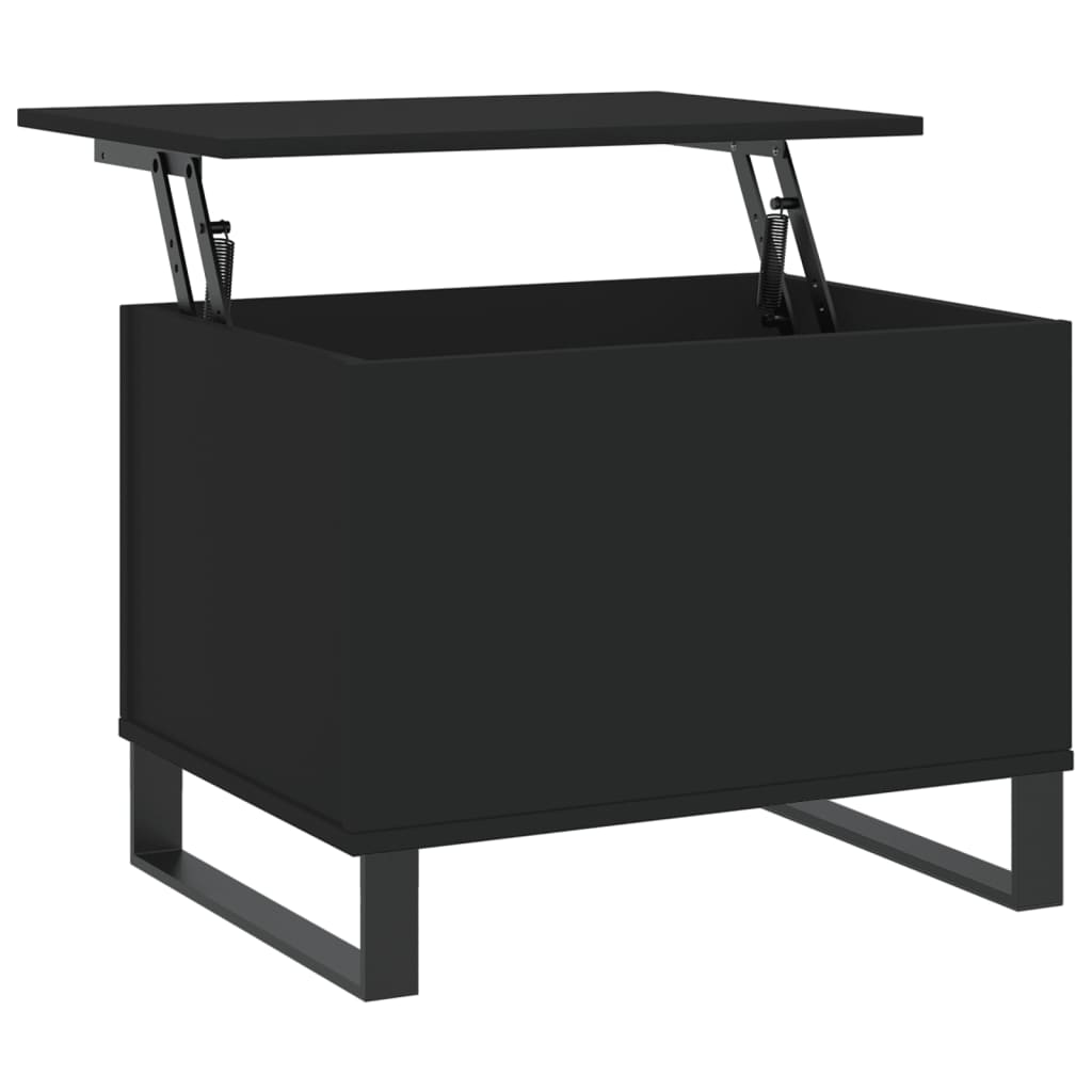 fekete szerelt fa dohányzóasztal 60x44,5x45 cm (830957)