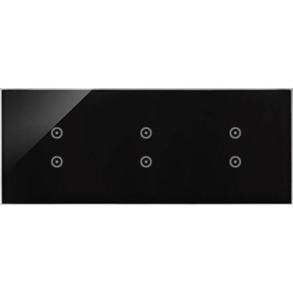 Kontakt-Simon Panel dotykowy 3 moduły 2 pola dotykowe pionowe, 2 pola dotykowe pionowe, 2 pola dotykowe pionowe, zastygła lawa DSTR3333/73