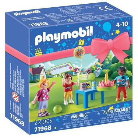 "PLAYMOBIL Fiesta de Cumpleaños Infantil, Juego de figuras +4 años - 71968"