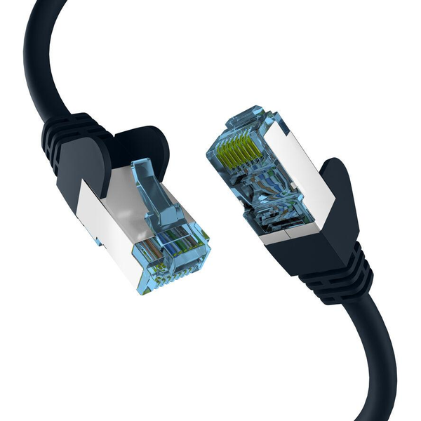 EFB RJ45 PATCHKABEL mit CAT7 ROHKABEL SCHWARZ 0.5m