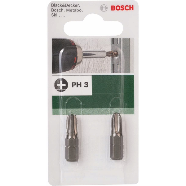 Křížový bit PH 3 Bosch Accessories 2609255915, délka 25 mm, 2 ks
