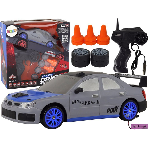 Távirányítós Sportautó - R/C, 1:24, Cserélhető Kerekekkel, Szürke