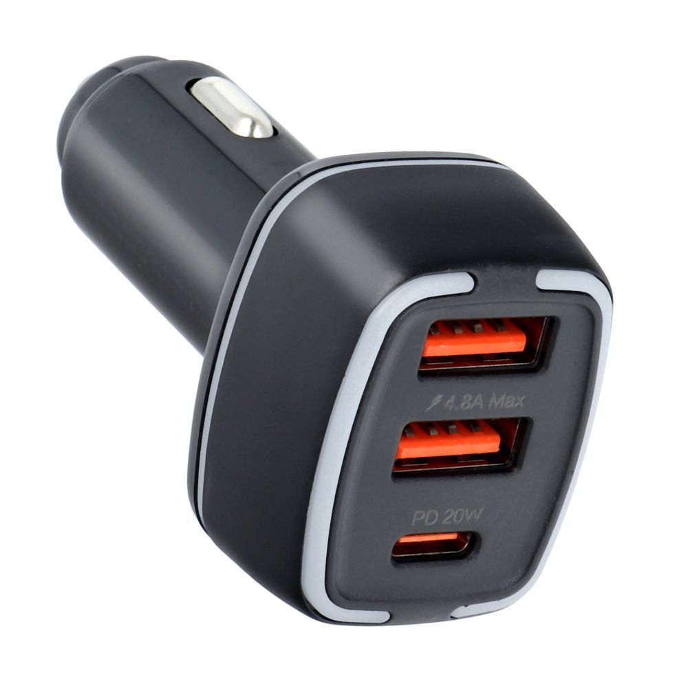 Pavareal 2xUSB / USB-C Autós töltő - Fehér (3A) (PA-CC65)